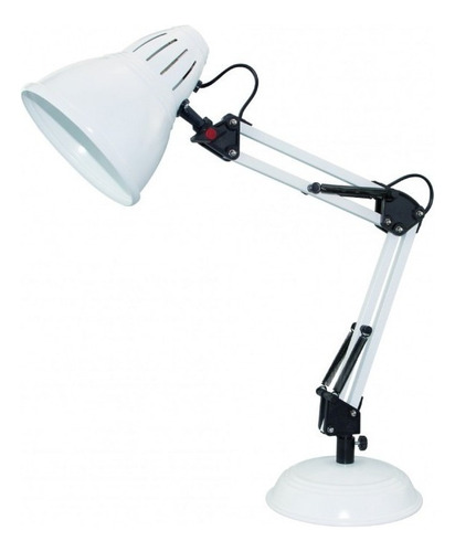 Velador De Escritorio Flexible Pixar Metal 40w Led Rosca E27 Color De La Estructura Blanco