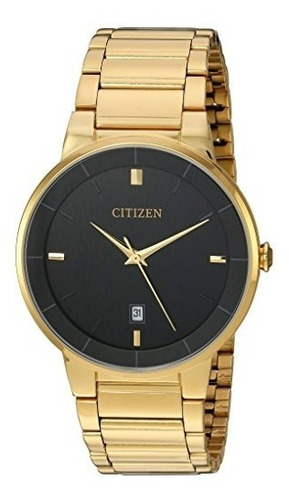 Citizen Mens Bi5012 53e Quartz Gold Tone Stainless Ste