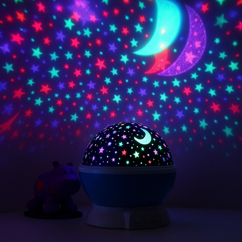 Lámpara Proyectora Starmaster 360° Luz Nocturna Led Estrella Rosa