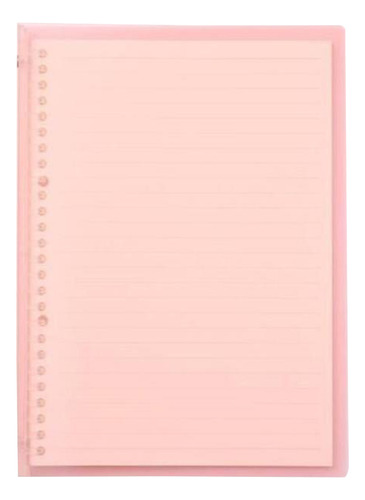 Cuaderno B5, Recargable, Transparente, 26 Anillos/agujeros,