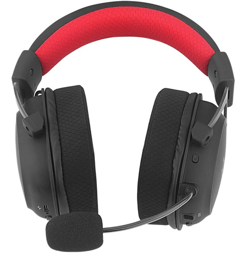 Auriculares gamer Redragon Redragon Zeus X Wireless H510-WL negro con luz rgb LED