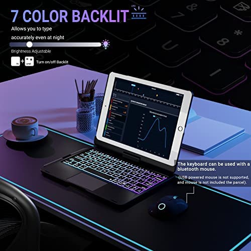 Funda Con Teclado Para iPad De 9.ª Generación: 2021 Touchpad