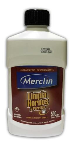 Limpia Hornos Parrillas Desengrasante Max Gel Merclin 500ml