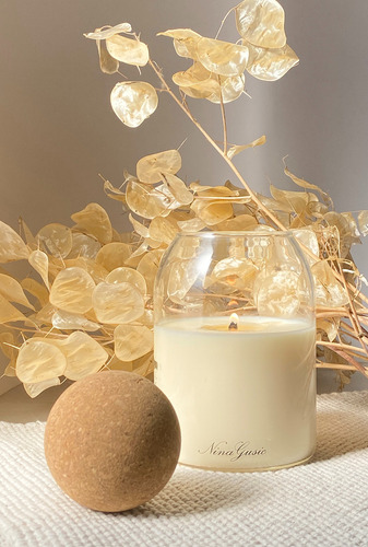 Vela Cera Perfumada Aromática Regalo Decorativa Est. Nórdico Vela Nordic Cereza Negra Iris Y Vainilla