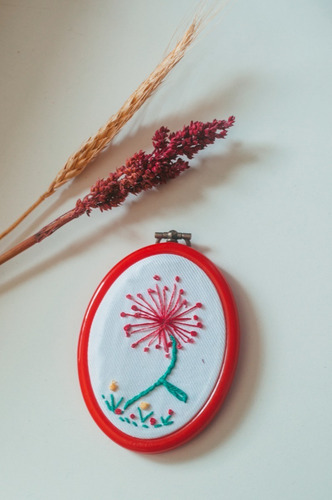 Imagem 4 de 7 de Panô Bordado A Mão | Estampa Quadro Flor