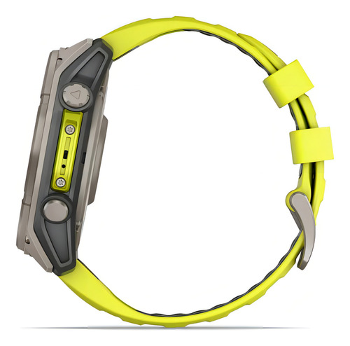 Brazalete Garmin Fenix 8 Solar Sapphire (51 mm) con Carcasa Gris y Verde Lima y Bisel Gris