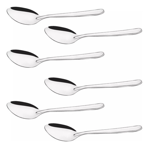 Kit 200 Colher de Chá Aço Inox Original Line Atacado