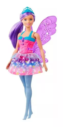 Boneca Barbie Fantasia Bailarina Infantil de Conto de Fadas Rosa