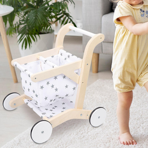 Carrito De Compras De Madera Para Niños, Carrito De Compras