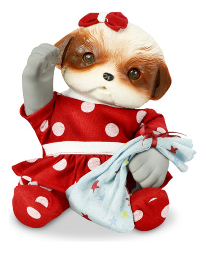 Boneca Bebê Pet Reborn Shih-tzu Filhotinhos Brinquedo 5847