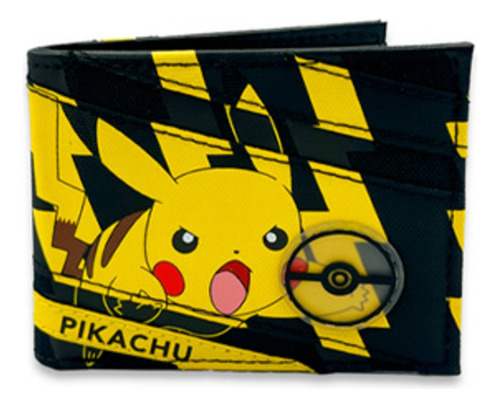 Cartera Pokemon Pikachu Bifold Color Negro