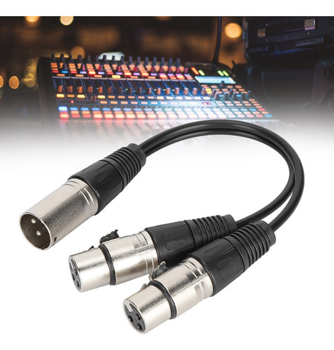Adaptador De Audio Xlr A Micrófono De Cable Hembra Doble Xlr