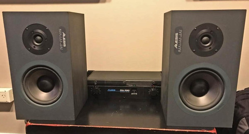 Potencia Alesis Ra100 Y Monitores Alesis Monitor One