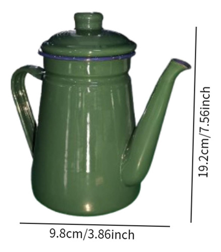 Cafetera Esmaltada, Tetera Para Estufa, Tetera Gruesa Verde