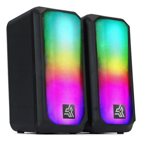 Caixa De Som Pc Gamer Led Caixinha Notebook Subwoofer Usb