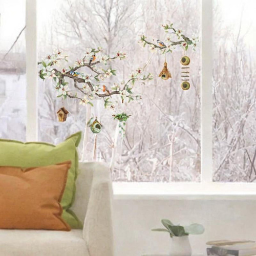 Para Calcomanías De Pared Ramas De Flores Bricolaje Pvc