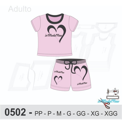 Molde Digital De Baby Look E Short Feminino Adulto