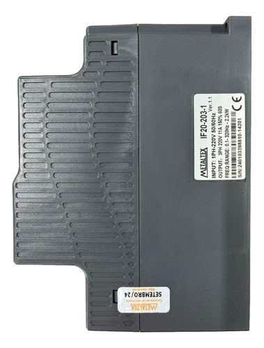 Inversor De Frequência If20-205 220v 3,7kw 5,0cv 16,5a Mono