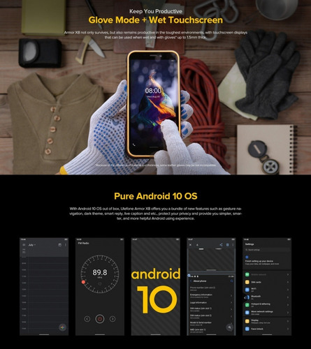 Armor X8 - Android 10 Smartphone Resistente Sumergible