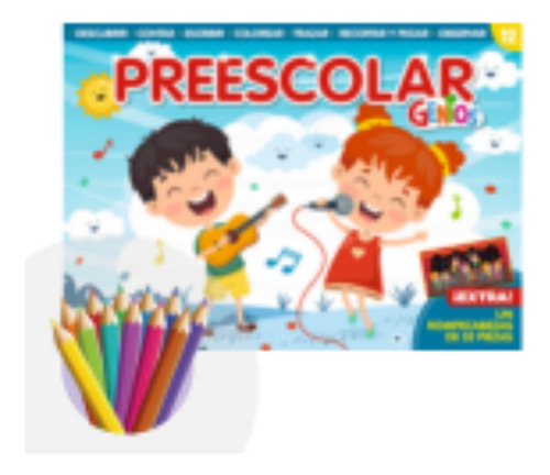 Preescolar Genios Número 12 Lápices De Colores