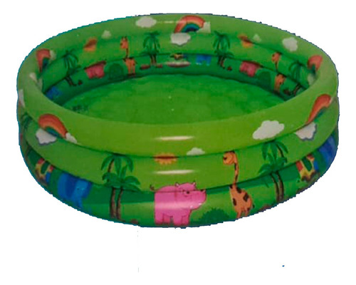 Piscina Infantil Com Fundo Inflável 110x30 Cm Férias Criança Cor Verde