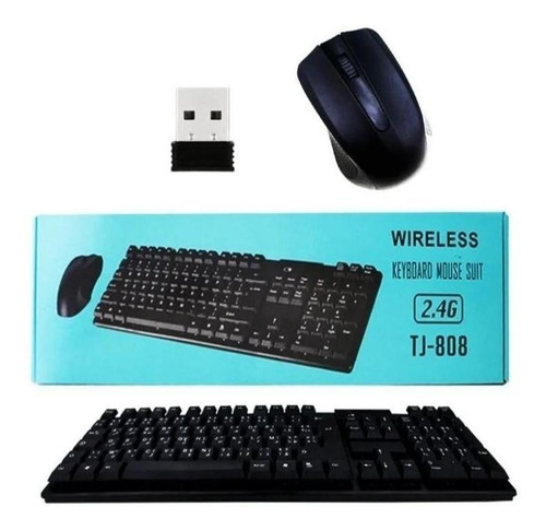 Kit Combo Teclado + Mouse Usb Inalámbrico Wireless