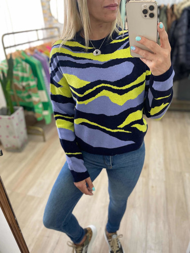 Imagen 4 de 7 de Sweater Doble Bremer Colores Mujer The Big Shop