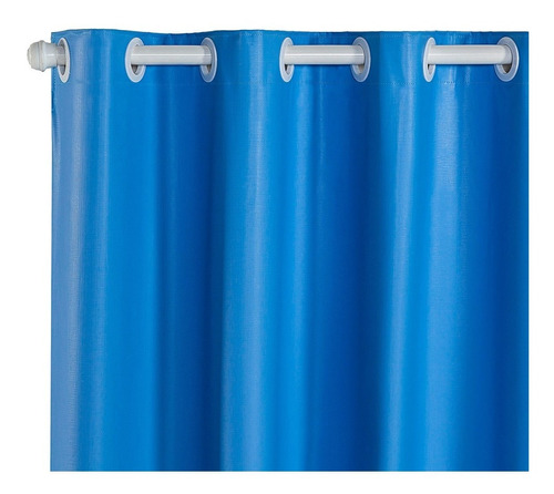 Cortina Corta Luz Blecaute Blackout Pvc 2,20 M X 1,30 M Cor Azul