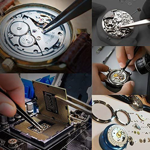 Juego De 10 Pinzas Esd Para Laboratorio, Electrónica, Joyerí