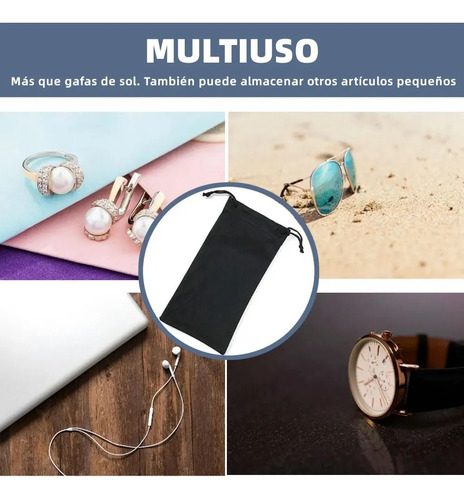 Bolsa De Gafas Para Lentes De Tela De Microfibra, 100 Unidad