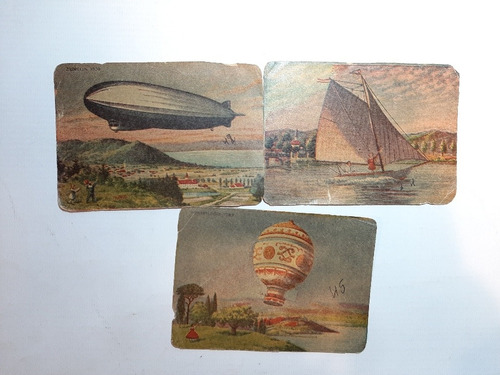 Antigua Figurita Zeppelin Globo Lote X 3 Ro 774