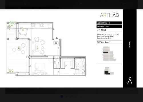 Venta Departamento 2 Ambientes En Palermo, Capital Federal, Al Frente Super Luminoso Con Un Balcón Aterrizado Increíble A Cielo Abierto