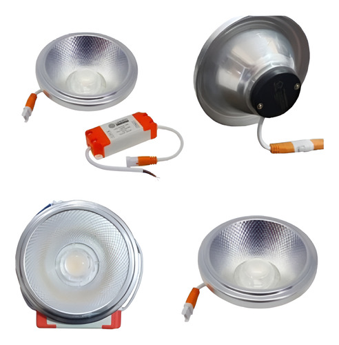 Lampada Led Ar111 10w 3000k 24° Bivolt Com Driver Initial