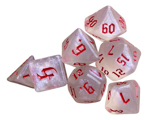 3 Juego De Dados Poliédricos De Rojo 2 Rojo Rojo 2