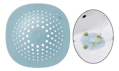 Drain Hair Catcher, Silicone Hair With Suction Cups Blue