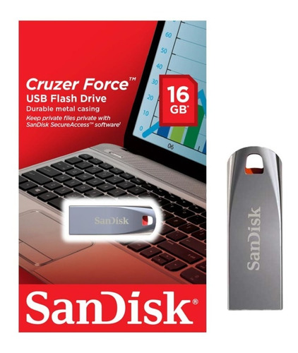 Imagen 2 de 4 de Memoria Usb Sandisk 16gb Cruzer Force 2.0