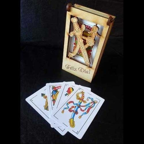 Imagen 1 de 3 de 50 Cajas Souvenirs Truco Naipes Chin Chon Madera Fibrofacil