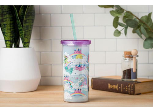 Vaso Frío My Little Pony 591 Ml Con Tapa Y Pajilla