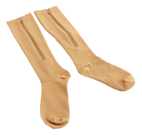 Calcetines De Compresión Con Cremallera Para Mujer, 1 Par, 1