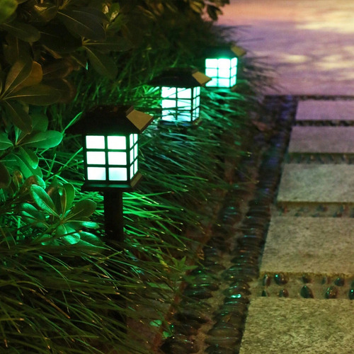 Fweaad Lámpara De Patio Exterior Con Forma De Casa Pequeña