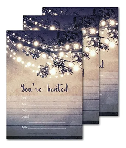 comprar 25 Luces Al Aire Libre Estás Invitado Invitaciones De Fiesta