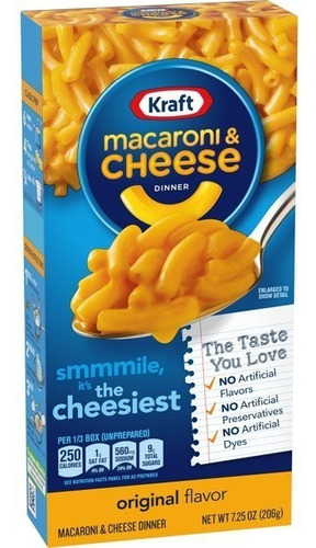 Kraft Macaroni & Cheese Macarrones Queso Mac And Cheese 206g