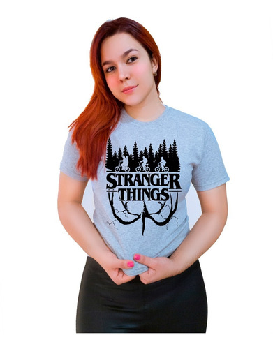 Polera Stranger Things Serie Logo Exclusivo 100%algodón C773