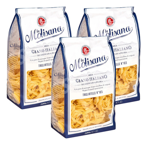 Fideos Tagliatelle La Molisana 500 Gr Origen Italia Pack X3