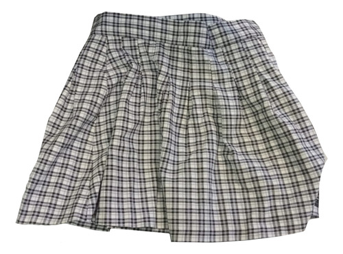 Falda De Pliegues Bershka Lila De Cuadros Mujer M (Usado)