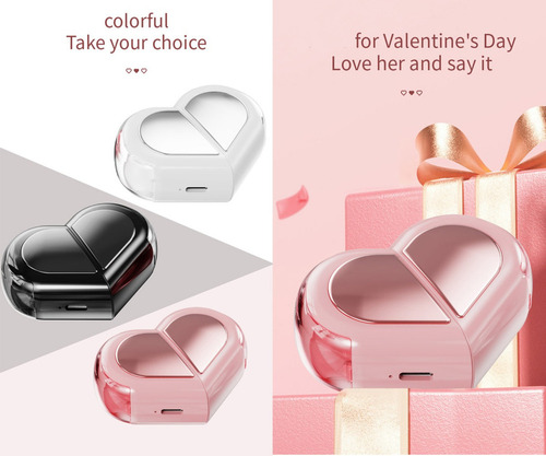 Auriculares Bluetooth Inalámbricos Con Forma De Corazón Para