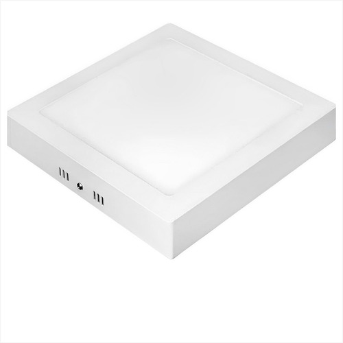Kit 5 Plafon Painel De Led Sobrepor 12w 6000k Nobre Luz Estrutura Branco