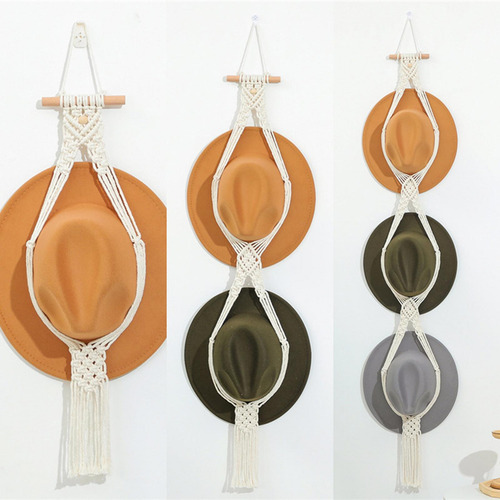 Organizador De Sombreros Con Borlas Soporte De Tapa De D