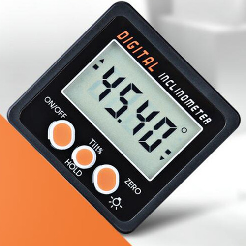 Inclinómetro De Transportador Digital Boton Naranja