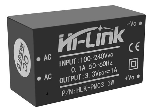 Regulador fuente 220v AC a 3.3v DC 3w HLK-PM01 Hi-Link